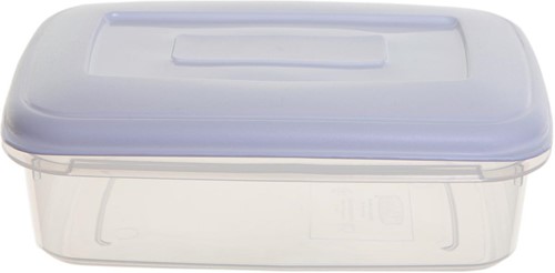 Whitefurze boîte de conservation rectangulaire 1,5 litres, transparent avec couverle blanc
