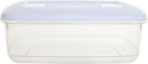 Whitefurze boîte de conservation rectangulaire 4 litres, transparent avec couverle blanc