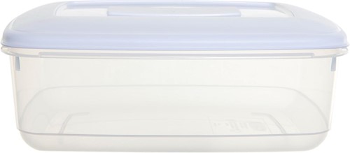 Whitefurze boîte de conservation rectangulaire 3 litres, transparent avec couverle blanc