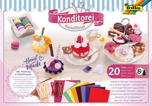 Folia kit feutrine de 20 pièces, Pâtisserie