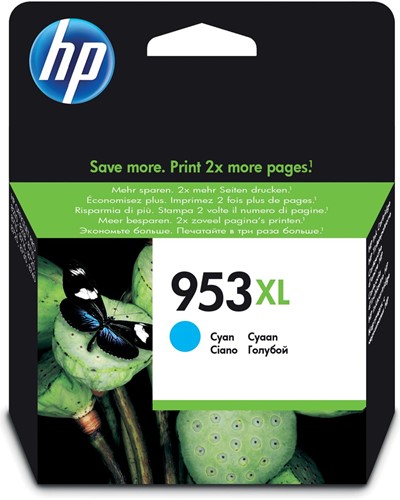 HP cartouche d'encre 953XL, 1.450 pages, OEM F6U16AE, cyan