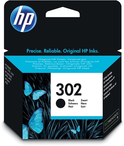 HP inktcartridge 302, 190 pagina's, OEM F6U66AE, zwart 1 Stuk