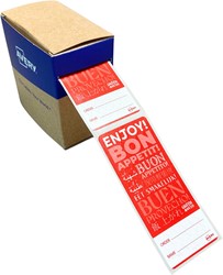 Avery étiquettes scellés repas, avec indicateur, ft 40 x 95 mm, boîte dévidoir de 250 pièces