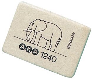 Aka gomme Eléphant format moyen, boîte de 40 pièces