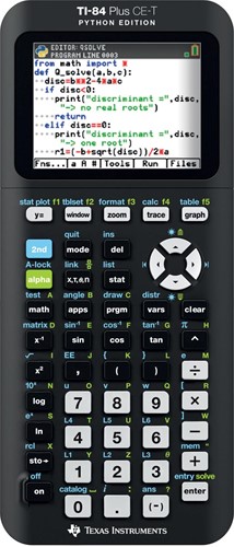 Texas calculatrice graphique TI-84 Plus CE-T Python edition, noir