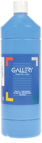 Gallery plakkaatverf, flacon van 1 l, blauw