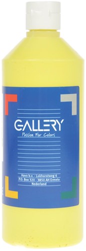 Gallery plakkaatverf, flacon van 500 ml, lichtgeel