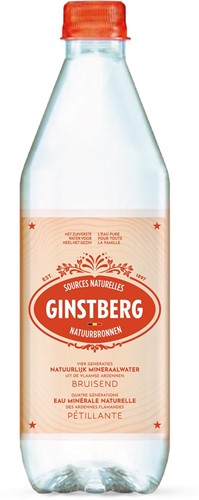 Ginstberg natuurlijk mineraalwater, bruisend, fles van 50 cl, pak van 12 stuks