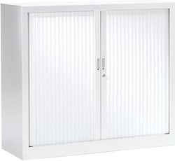 Roldeurkast, hoogte 100 cm, wit