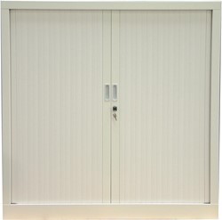 Roldeurkast, hoogte 136 cm, wit