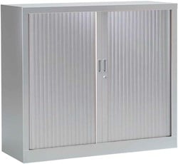 Roldeurkast, hoogte 136 cm, aluminium