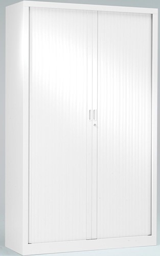 Roldeurkast, hoogte 198 cm, wit