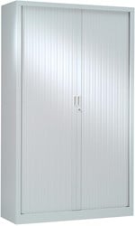 Roldeurkast, hoogte 198 cm, lichtgrijs