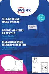 AVERY badge autocollant ft 80 x 50 mm, boîte de 200 pièces, blanc 25 Vel