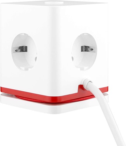 IOIO douille SW1000 avec 3 prises et 3 ports USB, cube, blanc