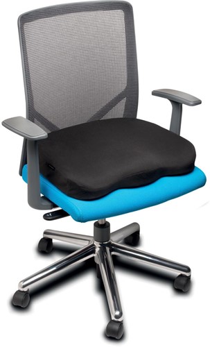 Kensington ergonomisch stoelkussen uit Memory Foam, zwart-1