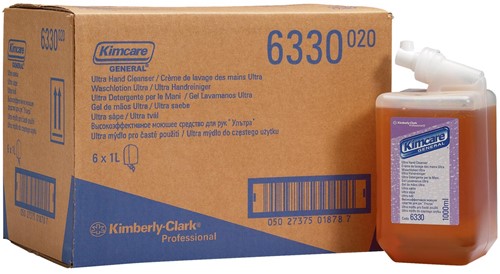 Kleenex navulling voor zeepdispenser Aquarius, parfum amber, flacon van 1 liter