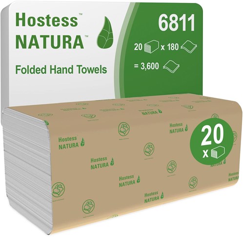Scott papieren handdoek Natura, Z-vouw, 2-laags, 180 vellen, pak van 20 stuks
