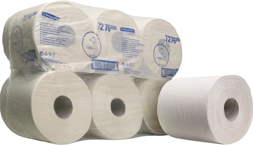 Wypall lingettes nettoyantes L10, centerfeed, 1 pli, 300 mètres, paquet de 6 rouleaux