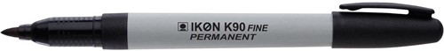 Ikon permanent marker met fijne harde punt, zwart