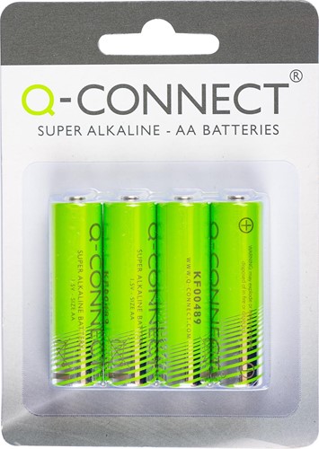 Q-Connect batterij, alkaline, AA, blister 4 stuks-2