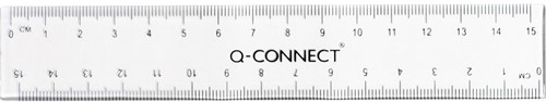 Q-CONNECT latte, polystyrène transparant, 15 cm