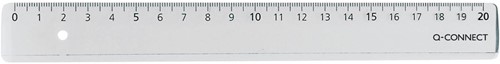 Q-CONNECT meetlat, transparant polystereen, 20 cm