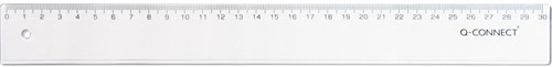 Q-CONNECT meetlat, plastic, in etui, 30 cm