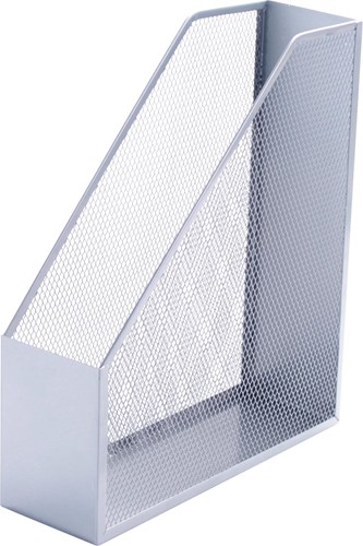 Q-CONNECT porte-revues en métal mesh, argent