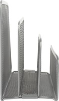 Q-CONNECT Porte-lettres en métal argenté en 3 parties-2