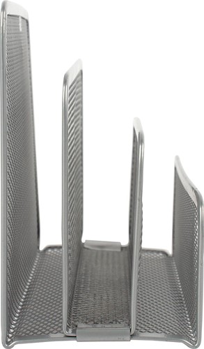 Q-CONNECT Porte-lettres en métal argenté en 3 parties-2