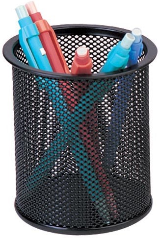 Q-CONNECT pot à crayons, métal mesh, noir