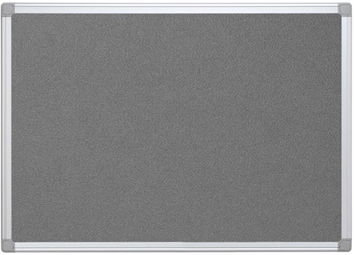 Q-CONNECT tableau de textile, avec cadre en aluminium, 90 x 60 cm, gris