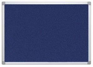 Q-CONNECT tableau de textile, avec cadre en aluminium, 90 x 60 cm, bleu-1