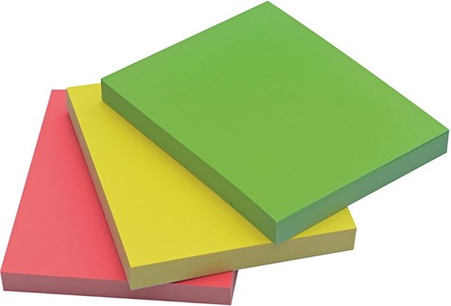 Q-CONNECT Quick Notes, ft 38 x 51 mm, 50 feuilles, étui de 3 blocs en couleurs néon-2