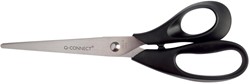 Q-CONNECT schaar, ft 21 cm, rechts, ronde punt, RVS, zwart, blister van 1 stuk