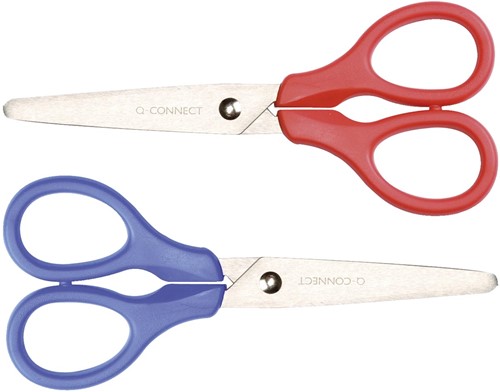 Q-CONNECT ciseaux, 13 cm, anneaux symétriques, sous blister