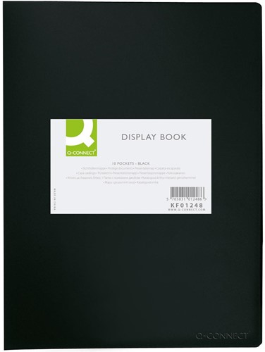 Q-CONNECT protège-documents, A4, 10 pochettes, noir