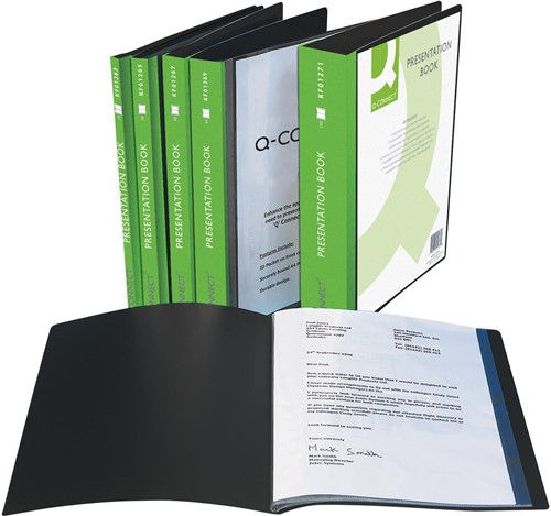 Q-CONNECT showalbum personaliseerbaar A4 10 tassen zwart-3
