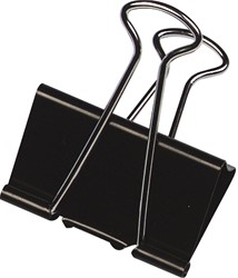 Q-CONNECT foldbackclip, zwart, 19 mm, doosje van 10 stuks