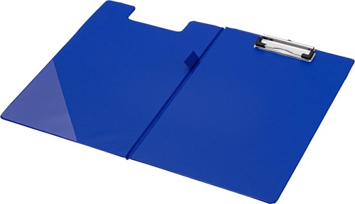 Q-CONNECT klemplaat, PP, ft A4, dubbel, blauw
