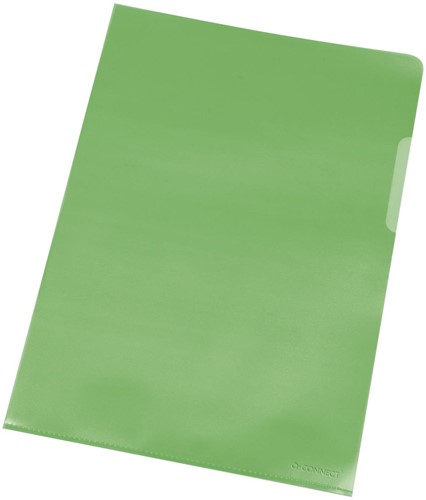 Q-CONNECT L-map, groen, 120 micron, pak van 10 stuks
