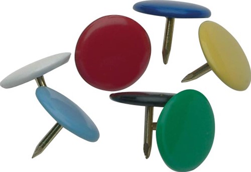 Q-CONNECT punaises, couleurs assorties, boîte de 120 pièces-2