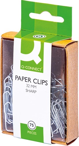 Q-CONNECT attache-tout, 32 mm, boîte de 75 pièces, accrochable