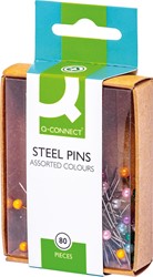 Q-CONNECT broches 3 x 30 mm nickelées boîte de 80 pièces