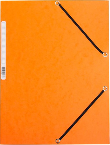 Q-CONNECT farde à rabats, A4, 3 rabats et élastiques, carton, orange