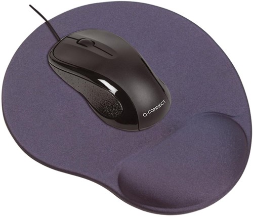 Q-CONNECT gel muismat met polssteun, grijs