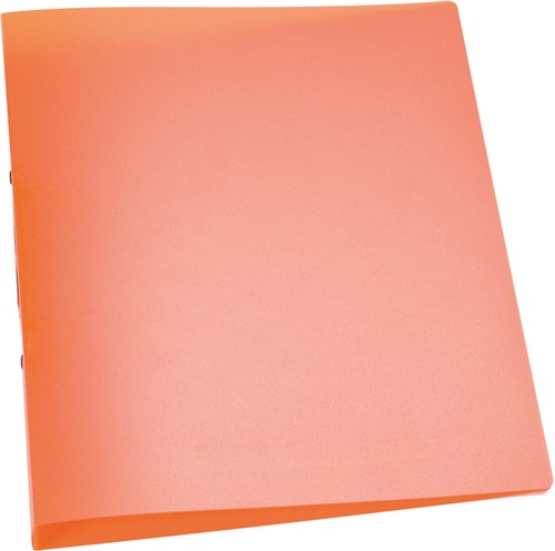 Q-CONNECT classeur à anneaux, PP, 2 anneaux, 25 mm,  orange transparent