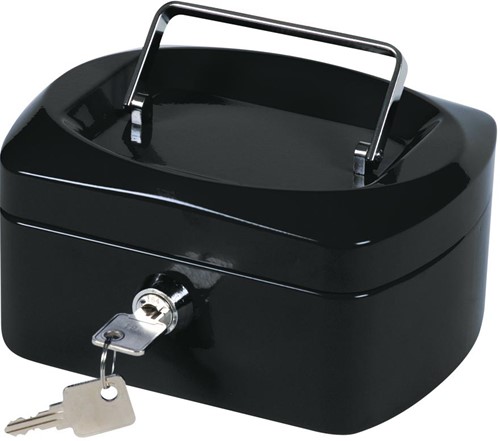 Q-CONNECT coffret à monnaie, 155 x 120 x 75 mm, noir
