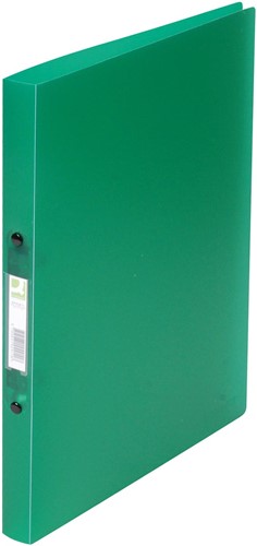 Q-CONNECT ringmap, PP, 2 ringen, 16 mm, transparant groen